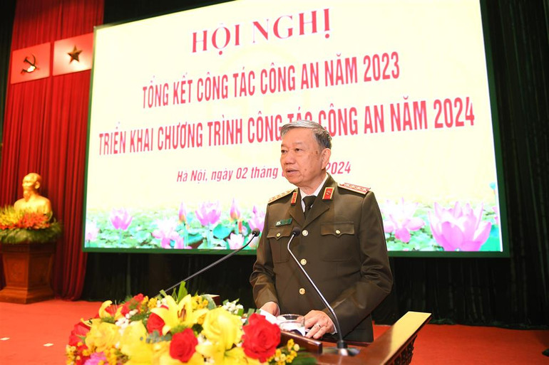 Bộ trưởng Tô Lâm phát biểu chỉ đạo Hội nghị.