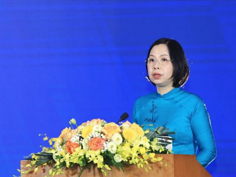 Tổng Giám đốc Thông tấn xã Việt Nam Vũ Việt Trang phát biểu. Tổng Giám đốc Thông tấn xã Việt Nam Vũ Việt Trang phát biểu.