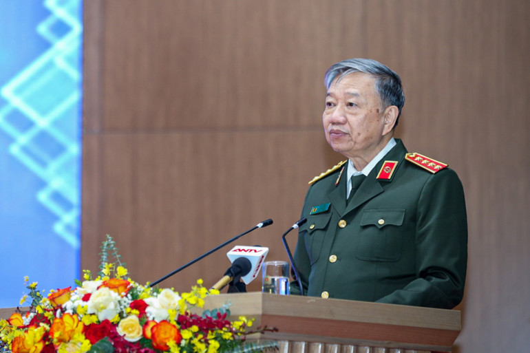 Bộ trưởng Tô Lâm phát biểu tại đại hội.