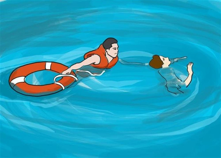 Quăng phao hoặc vật dụng có khả năng nổi cho nạn nhân.