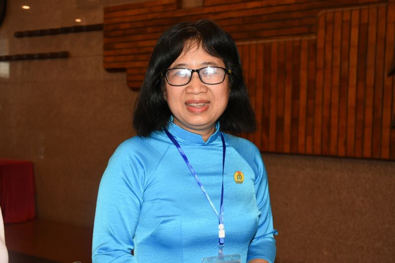 Chủ tịch Công đoàn cơ sở Công ty TNHH MTV Rapexco-Đại Nam (Khánh Hòa) Phạm Thị Khánh Vân.