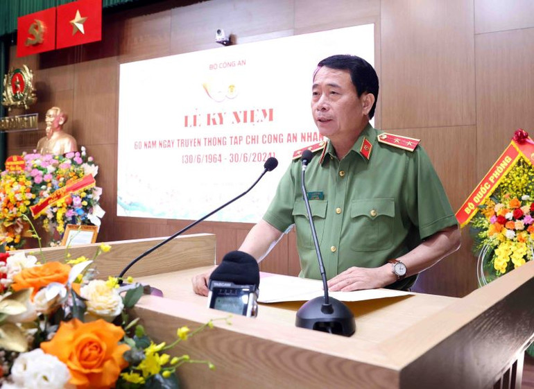 Trung tướng Lê Quốc Hùng phát biểu tại lễ kỷ niệm.