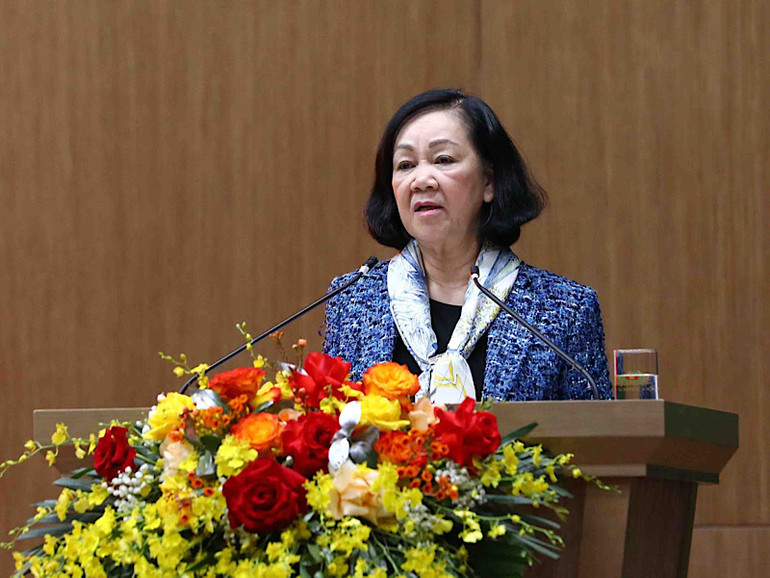 Đồng chí Trương Thị Mai phát biểu chỉ đạo.