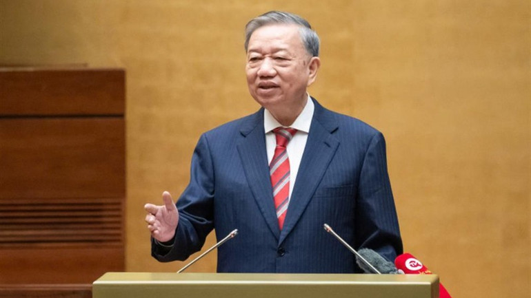 Tổng Bí thư Tô Lâm phát biểu chỉ đạo tại Hội nghị toàn quốc quán triệt, triển khai tổng kết việc thực hiện Nghị quyết số 18-NQ/TW của Ban Chấp hành Trung ương Đảng khóa XII.