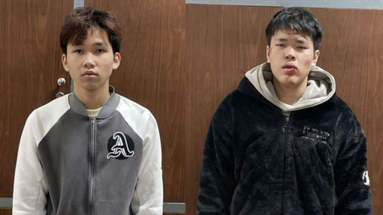 Hai đối tượng bị tạm giữ.