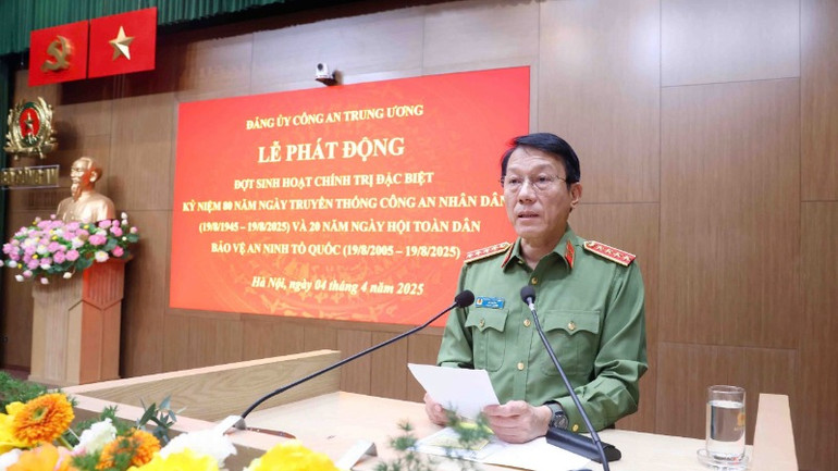 Đại tướng Lương Tam Quang phát động đợt sinh hoạt chính trị đặc biệt.