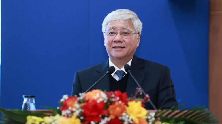 Đồng chí Đỗ Văn Chiến dự và phát biểu chỉ đạo hội nghị.