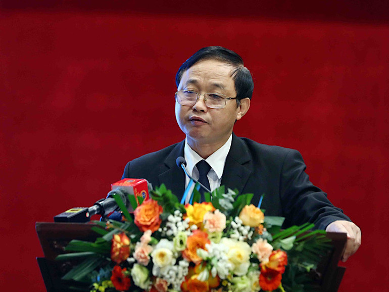 Thẩm phán Tòa án nhân dân tối cao Nguyễn Biên Thùy phát biểu tại chương trình.