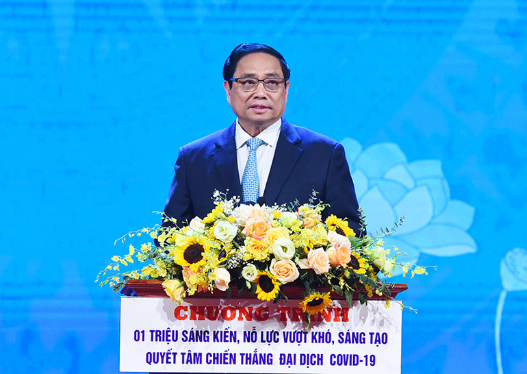 Thủ tướng Phạm Minh Chính phát biểu ý kiến tại buổi lễ. (Ảnh: Trần Hải) Thủ tướng Phạm Minh Chính phát biểu ý kiến tại buổi lễ. (Ảnh: Trần Hải)