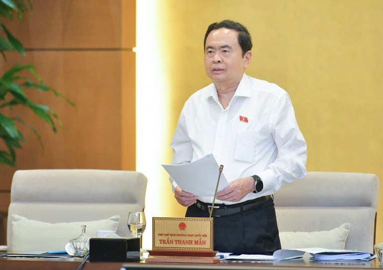 Phó Chủ tịch Thường trực Quốc hội Trần Thanh Mẫn kết luận phiên họp.