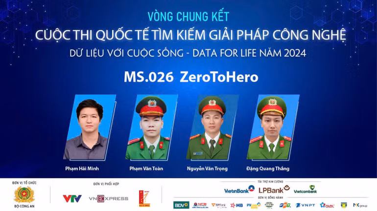 Đội thi của Công an với sản phẩm sáng tạo đã lọt vào vòng chung kết.