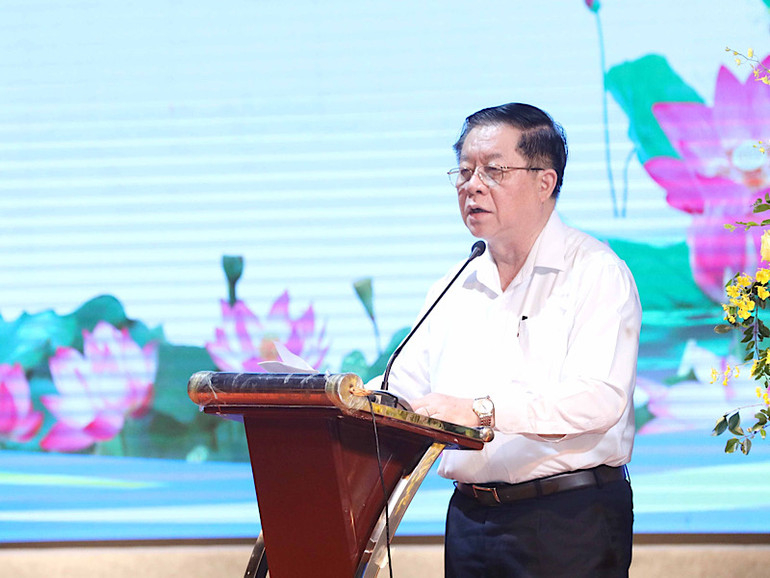 Trưởng Ban Tuyên giáo Trung ương Nguyễn Trọng Nghĩa phát biểu chỉ đạo.