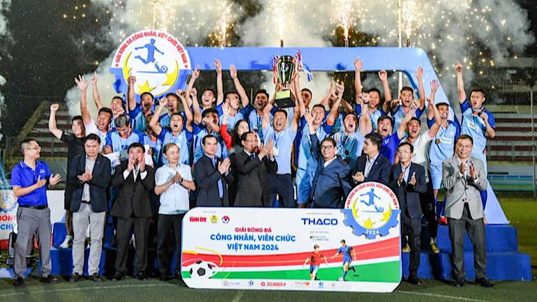 Công đoàn Quảng Ninh vô địch Giải bóng đá Công nhân, viên chức Việt Nam 2024.