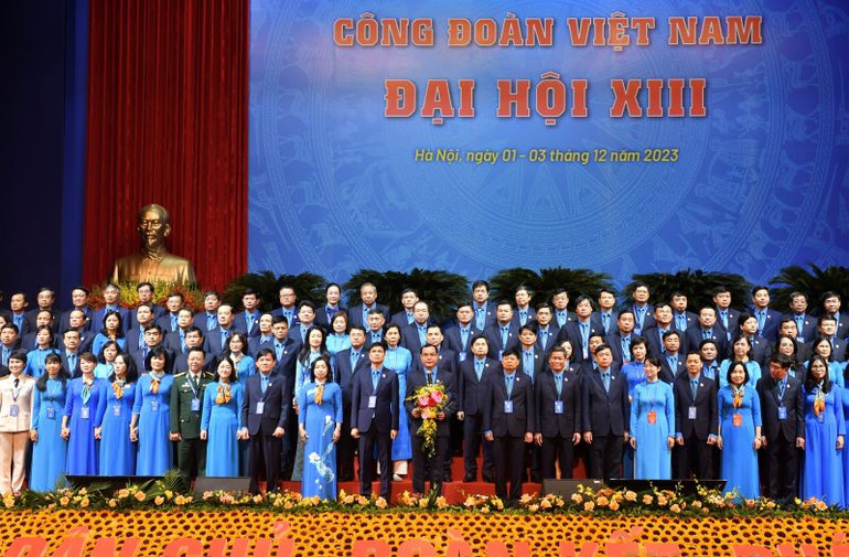 Ra mắt Ban Chấp hành Tổng Liên đoàn Lao động Việt Nam khóa XIII, nhiệm kỳ 2023-2028.