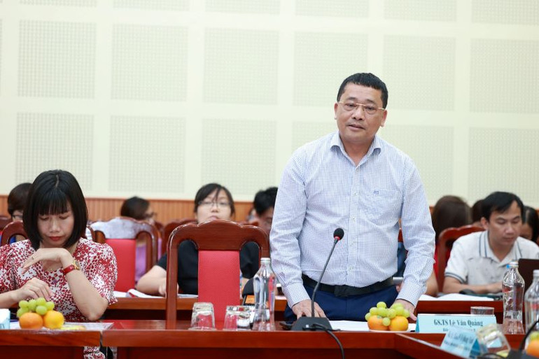 GS,TS Lê Văn Quảng - Giám đốc Bệnh viện K chia sẻ tại họp báo. GS,TS Lê Văn Quảng - Giám đốc Bệnh viện K chia sẻ tại họp báo.