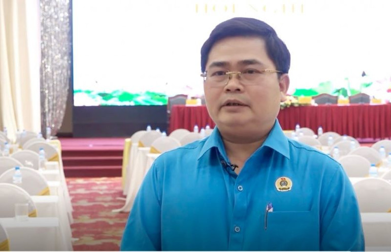Chủ tịch Liên đoàn Lao động tỉnh Nam Định Hoàng Đình Trung.