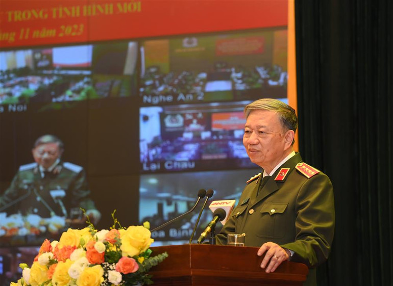 Bộ trưởng Tô Lâm phát biểu chỉ đạo.