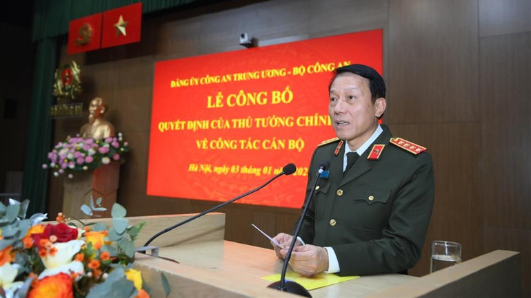 Bộ trưởng Lương Tam Quang phát biểu tại buổi lễ.