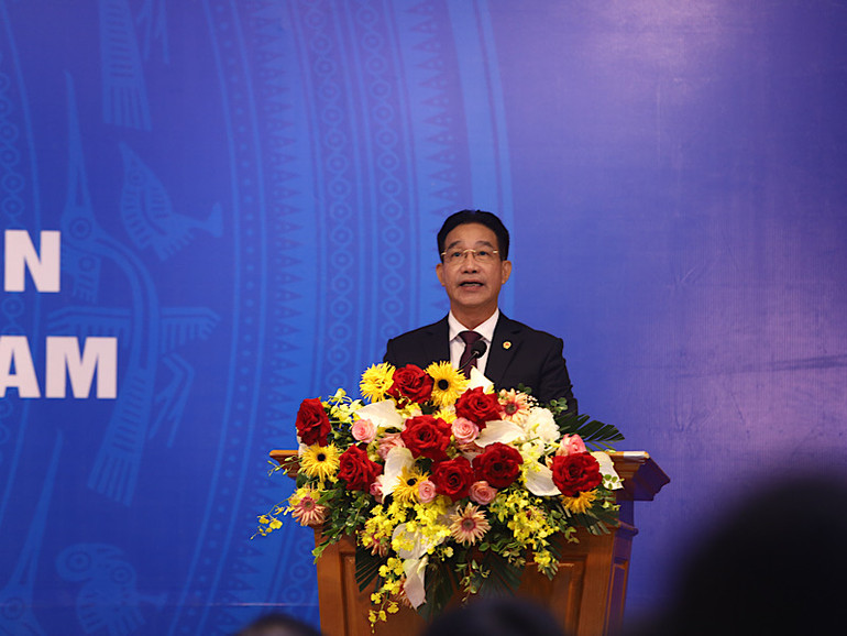 Phó Chủ nhiệm Văn phòng Chủ tịch nước Phạm Thanh Hà phát biểu tại họp báo.