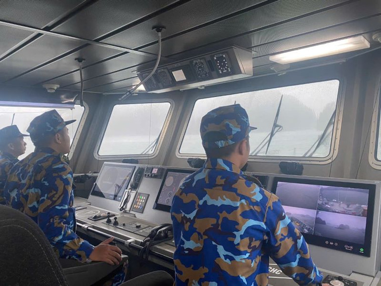 Hải đoàn 38, cập nhật tình hình mưa bão tại Tùng Tràng, Cát Bà (Quảng Ninh).