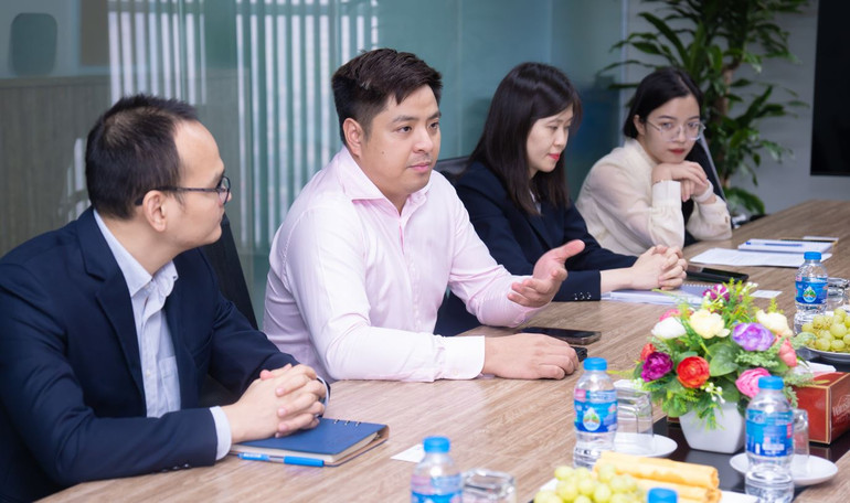 Ông Nguyễn Đức Dũng, Phó Tổng giám đốc Sở Giao dịch Hàng hóa Việt Nam (MXV) phát biểu tại buổi làm việc