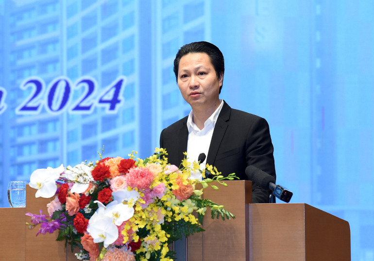 Ông Đỗ Thanh Sơn, Phó Tổng Giám đốc Ngân hàng Công Thương Việt Nam phát biểu tại Hội nghị