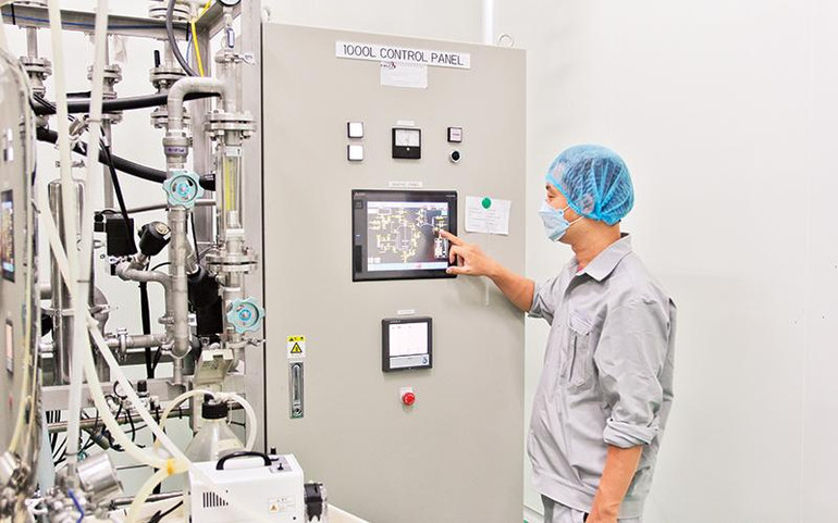 Sản xuất thực nghiệm tại Viện Vi sinh vật và công nghệ sinh học, Đại học Quốc gia Hà Nội.