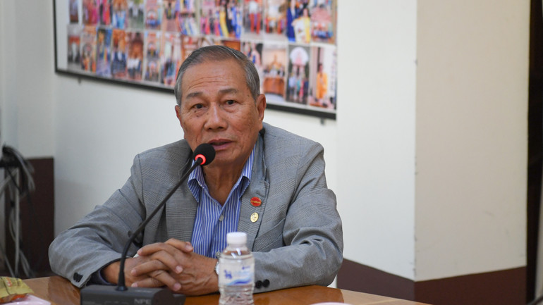 Ông Nguyễn Văn Xuyên, Trưởng ban Quản lý Khu Tưởng niệm Chủ tịch Hồ Chí Minh tại tỉnh Nakhon Phanom.