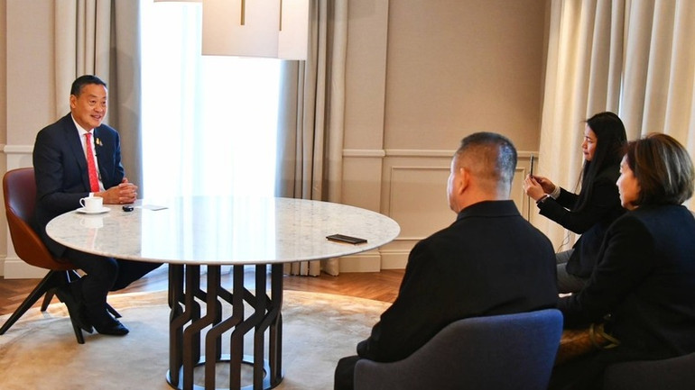 Thủ tướng Thái Lan Srettha Thavisin gặp gỡ đại diện các tập đoàn quốc tế. (Ảnh: thaigov.go.th)