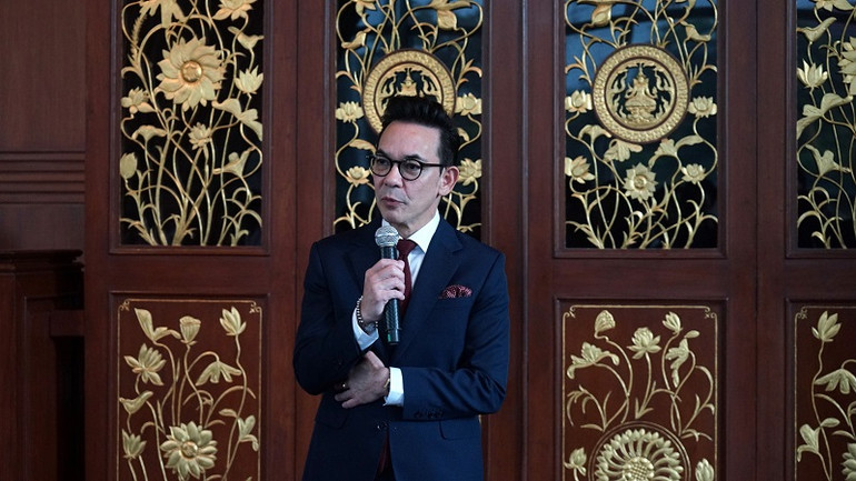 Người phát ngôn Bộ Ngoại giao Thái Lan Nikorndej Balankura. (Ảnh: ĐINH TRƯỜNG) Người phát ngôn Bộ Ngoại giao Thái Lan Nikorndej Balankura. (Ảnh: ĐINH TRƯỜNG)