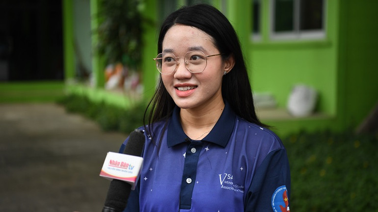 Chủ tịch Hội Sinh viên Việt Nam tại Thái Lan Nguyễn Thị Ngọc Diệp. (Ảnh: ĐINH TRƯỜNG)