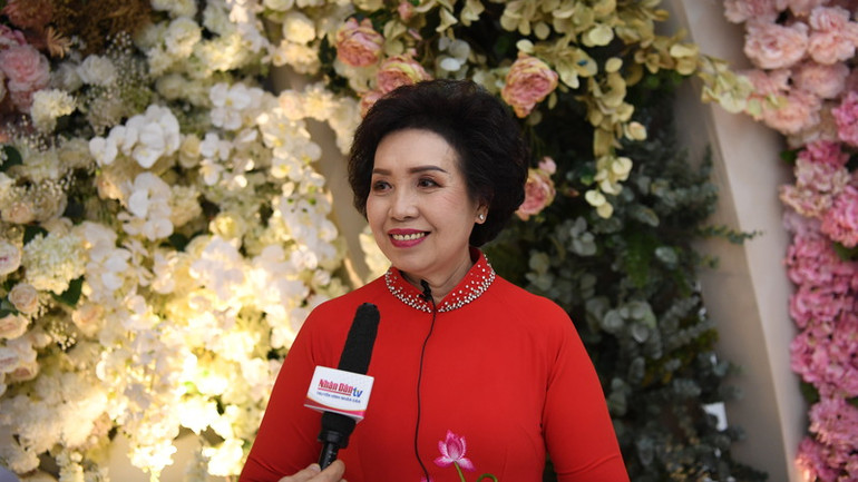 Bà Đinh Thị Kim Loan, tân Trưởng Ban Phụ nữ kiều bào toàn Thái. (Ảnh: ĐINH TRƯỜNG)