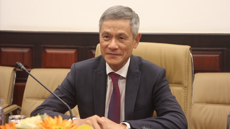 Đại sứ Nguyễn Minh Vũ chúc mừng về những thành tựu mà Campuchia đã đạt được.