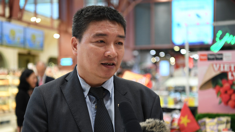 Ông Lê Hữu Phúc khẳng định nỗ lực của Thương vụ Việt Nam tại Thái Lan trong việc đưa nhiều hơn sản phẩm của Việt Nam sang Thái Lan. (Ảnh: XUÂN SƠN)