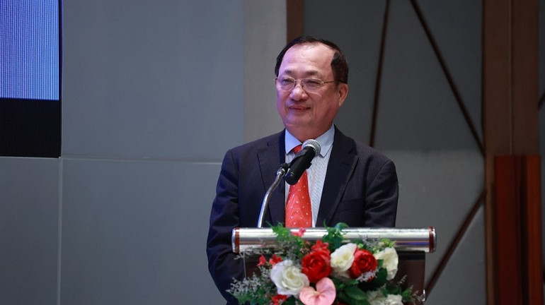 Thượng tướng, Phó Giáo sư, Tiến sĩ Nguyễn Văn Thành, Chủ tịch Hội Hữu nghị Việt Nam-Thái Lan phát biểu tại cuộc họp. (Ảnh: CTV)