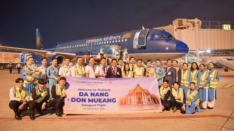 Với đường bay Đà Nẵng-Don Mueang vừa khai trương, VNA đã nâng tần suất bay hằng ngày từ thủ đô Bangkok của Thái Lan tới Việt Nam lên 7 chuyến.