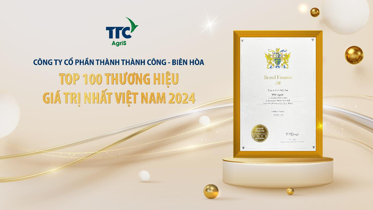 TTC AgriS 5 năm liên tiếp giữ vững vị trí thuộc top 50 tại báo cáo xếp hạng thương hiệu giá trị nhất Việt Nam thường niên danh giá TTC AgriS 5 năm liên tiếp giữ vững vị trí thuộc top 50 tại báo cáo xếp hạng thương hiệu giá trị nhất Việt Nam thường niên danh giá