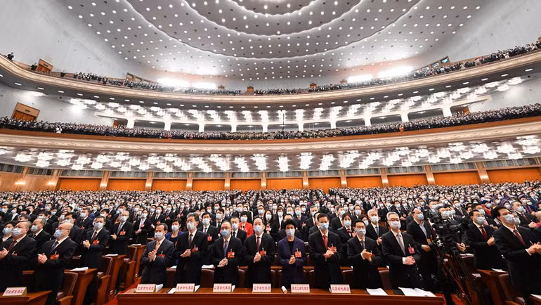 Các đại biểu dự phiên khai mạc kỳ họp. (Ảnh: Tân Hoa Xã) Các đại biểu dự phiên khai mạc kỳ họp. (Ảnh: Tân Hoa Xã)