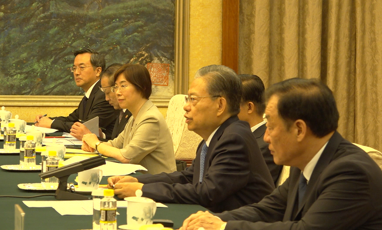 Đồng chí Triệu Lạc Tế tại cuộc hội kiến. (Ảnh: HỒ QUÂN) Đồng chí Triệu Lạc Tế tại cuộc hội kiến. (Ảnh: HỒ QUÂN)