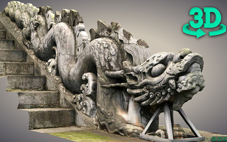 Dự án số hóa thềm rồng Điện Kính Thiên, Hoàng thành Thăng Long, thành phố Hà Nội, của nhóm VR3D.