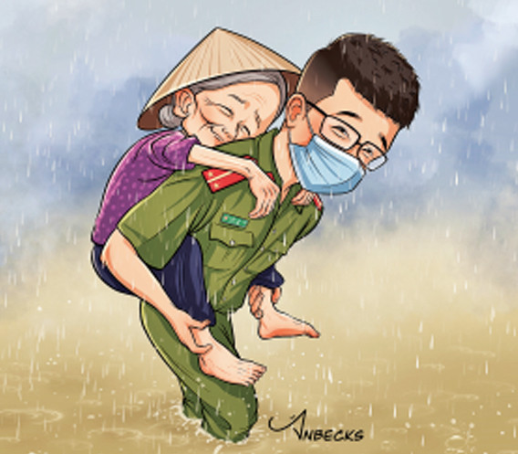 Văn hóa số góp phần định hình bản sắc Việt Nam hiện đại trong không gian số, với một dấu ấn vừa độc đáo, vừa năng động. Trong ảnh: Tác phẩm của họa sĩ digital Anbecks (Thái Hà An) truyền tải hình ảnh đẹp trong xã hội trên nền tảng không gian số. Ảnh: Mỹ Hà