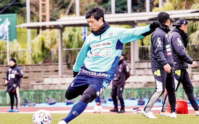 Công Phượng đang tích cực hòa nhập cùng Yokohama FC. Ảnh | YOKO Công Phượng đang tích cực hòa nhập cùng Yokohama FC. Ảnh | YOKO