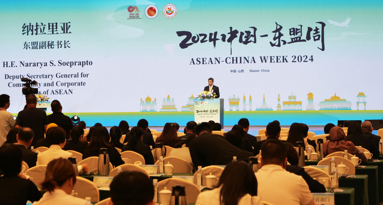 Phó Tổng Thư ký ASEAN Nararya S. Soeprapto phát biểu tại lễ khai mạc.