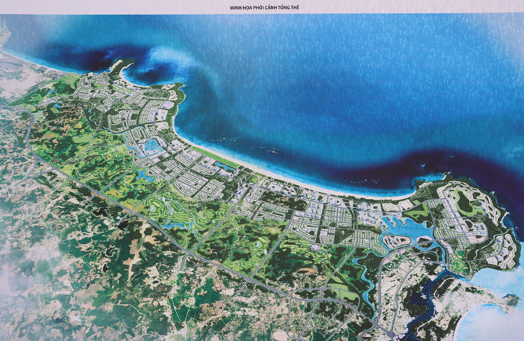 Phối cảnh đồ án Quy hoạch phân khu xây dựng tỷ lệ 1/2000 Khu đô thị, dịch vụ đông nam Dung Quất.