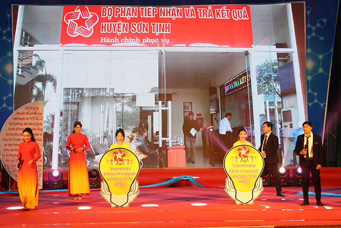 Phần thi của đơn vị huyện Sơn Tịnh.