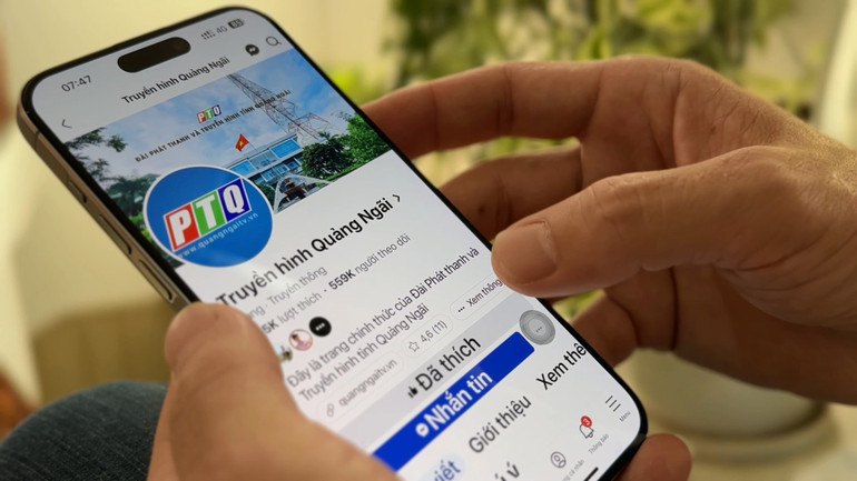 Fanpage Truyền hình Quảng Ngãi hiện có 570.000 người theo dõi.