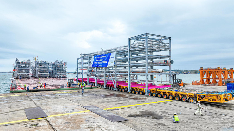 Đến thời điểm này, Doosan Vina đã và đang sản xuất 140 module cho các nhà máy ở Mỹ, Các tiểu vương quốc Ả-rập Thống Nhất, Malaysia, Singapore và Qatar.