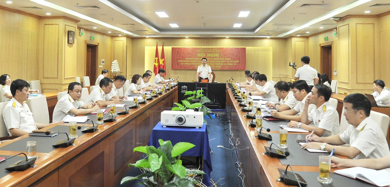 Quang cảnh Hội nghị sơ kết 6 tháng đầu năm 2023 của Đảng ủy cơ quan Tổng cục Thuế