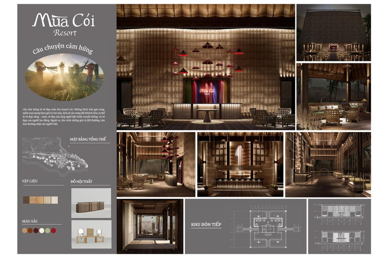 Tác phẩm Mùa cói của tác giả Vũ Nguyễn Lan Hương (mảng Thiết kế sáng tạo).