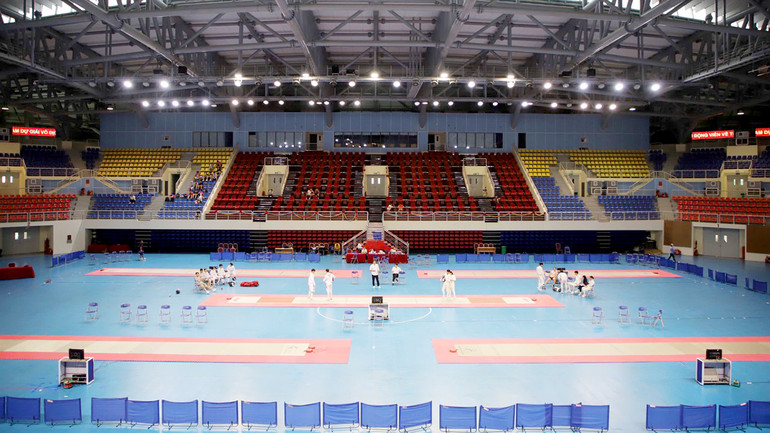 Nhà thi đấu thể thao hiện đại tại Khu liên hợp thể thao tỉnh Quảng Ninh.